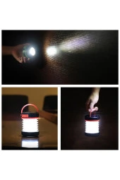 21291 Usb Şarj Özellikli Solar Akordeon Beyaz Led Kamp Lambası - 1