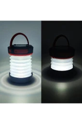 21290  Usb Şarj Özellikli Solar Akordeon Beyaz Led Kamp Lambası - 2
