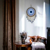 Örgülü Duvar Süsü Buz Mavisi Örgü Duvar Süsü thumbnail 3