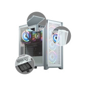 Corsair BKC-1201 4000D Airflow Tempered Glass Mid-Tower Beyaz Bilgisayar Kasa CC-9011201-WW thumbnail 5