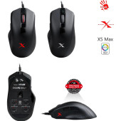 Bloody X5Pro 16.000CPI 9Tuş RGB 4M Bellek Terlemeye Dayanıklı UV Kaplama Optik Kablolu Siyah Oyuncu Mouse - 7