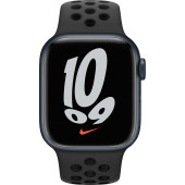 Apple Watch Nike Seri 7 Gps, 41MM Siyah Alüminyum Kasa ve Siyah Nike Spor Kordon - Regular MKN43TU/A - 1