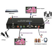 Beek (BS-HV) HDMI Sinyalini VGA/YPbPr Sinyaline Çevirici, 1 x HDMI giriş - 2