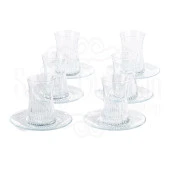 Bardak Çay Bardağı Çay Seti Çay Takımı Lux Ananas Heybeli Çay Seti Sade - 1