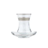 Çay Bardağı Çay Seti Çay Takımı Granür 6 Kişilik Çay Seti Platin - 2