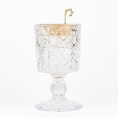 Mumluk Şeffaf Renk Cam Ayaklı 12,5*12,5 cm - 1