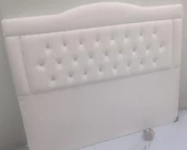 Başlık 90310 DK Çift Kişilik 150 lık MODEL Suni Deri Kumaş Krem Renk El Yapım thumbnail 5