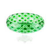 Ayaklı Cam Kase Sunumluk Meyvelik Nilüfer Büyük Yeşil Renk - 3