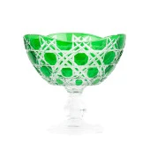 Kase Ayaklı Kase Cam Kase Dondurma Kasesi Sunumluk Dalgalı Dondurmalık Yeşil - 2