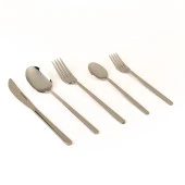 Vogve 36 Parça Çatal Kaşık Takımı Sade Çelik - 1