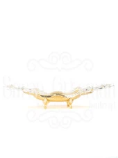 Bakır Ayaklı Şekerlik Meyvelik Sunumluk Dekoratif Obje Çikolatalık Sele Meyvelik - 3