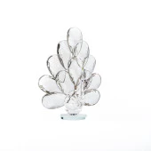 Cam Biblo Dekoratif Tavus Kuşu Orta Boy Biblo Mor Renk - 1