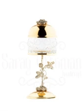 Şekerlik Çikolatalık Aksesuar Dekoratif Obje Güllü Cam Drajelik thumbnail 1