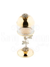 Şekerlik Çikolatalık Aksesuar Dekoratif Obje Güllü Cam Drajelik thumbnail 2