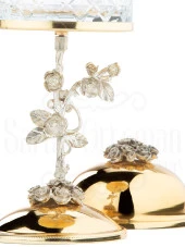 Şekerlik Çikolatalık Aksesuar Dekoratif Obje Güllü Cam Drajelik thumbnail 4