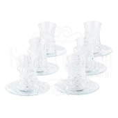 Bardak Çay Bardağı Çay Seti Çay Takımı Lux Püsküllü Baklava Heybeli Çay Seti Sade - 1