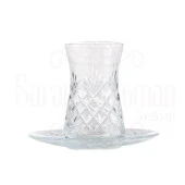 Bardak Çay Bardağı Çay Seti Çay Takımı Lux Püsküllü Baklava Heybeli Çay Seti Sade - 2