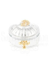 Bakır Ayaklı Kapaklı Şekerlik Meyvelik Sunumluk Lokumluk Dekoratif Obje Söz Nişan Çikolatalık Sandra - 10