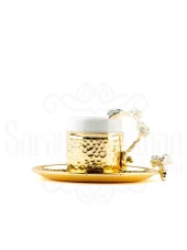 Nikel Güllü Kahve Fincanı Altın thumbnail 1