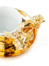 Altın Japon Güllü Kahve Fincanı Altın - 3