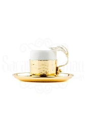 Nikel Tüylü Kahve Fincanı Altın - 1