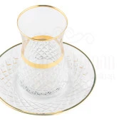 Bardak Çay Bardağı Çay Seti Çay Takımı Lux Baklava Heybeli Çay Seti Bel Yaldız Altın - 3