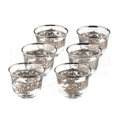 Pantoğraf Bardak Seti İç Yaldız Gümüş - 1