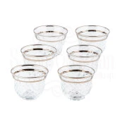 Lux Baklava Bardak Seti Bel Yaldız Platin - 1