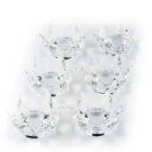 Çay Seti Cam El Dekor Nilüfer Model Şeffaf Renk - 3