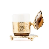 6'lı Kahve Seti Doğal Taşlı Kahve Seti Altın thumbnail 8