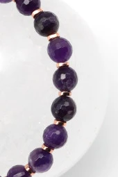 Ametist Doğal Taş Makrome Örme Bileklik thumbnail 2