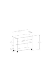 Givayo Mobilya Floransa Servis Sunum Arabası 3 raflı - 3