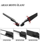 Motosiklet Kanat Dikiz Aynaları Ayarlanabilir R25 -Cbr 250 -Cbr125-600Rr-1000Rr-R6-R1 Uyumlu thumbnail 1