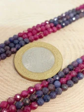 Safir & Yakut Taşı Faset Kesim Dizi 3.5mm (45502) - 2