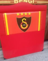 Başlık 90313 DK Tek Kişi 90 Taraftar GS Model Suni Deri Kırmızı Kumaş El Yapım - 7