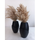 2 Lİ SİYAH ISKANDİNAV PAMPAS VAZO - 4