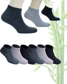 6 Lı Royam Punto Bambu Erkek Dikişsiz Patik Çorap - 5