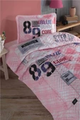 Clasy Tek Kişilik Yatak Örtüsü Seti Denim V1 Pembe - 1
