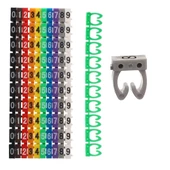 POWERMASTER 0-9 DİJİTAL KODLU RENKLİ KABLO İŞARETLEYİCİ ( NUMARATÖR ) 1,5MM - 1