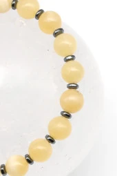 Kalsit Doğal Taş Makrome Örme Bileklik thumbnail 2