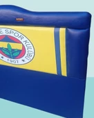Başlık 90315 DK Tek Kişilik 90 Taraftar FENERBAHÇE Suni Deri Mavi Kumaş El Yapım - 3