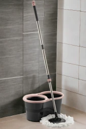 Arsimo 360 Derece Dönebilen Döner Başlıklı Smart Mop Kova Paspas Seti Pratik Temizlik Mop Kova Paspas Seti - 2