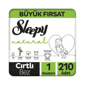 Sleepy Natural 1 Numara Yenidoğan 210'lu Bebek Bezi - 1