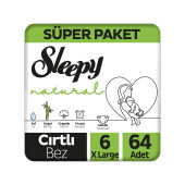 Sleepy Natural 6 Numara XLarge 64'lü Bebek Bezi - 1