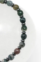 Akik Doğal Taş Makrome Örme Bileklik Fasetli Kesim thumbnail 2