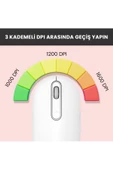 Lenovo Ws207 Şarj Edilebilir Kablosuz 1600dpı 4 Tuşlu Sessiz Kompakt Optik Mouse - 5