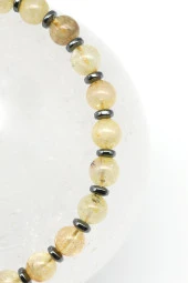 Sitrin Doğal Taş Makrome Örme Bileklik thumbnail 2