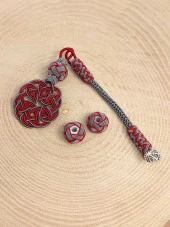 Bakır El İşi Kazaz Püskül & 2 Habbeli Takım (45532) thumbnail 2