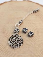 Bakır El İşi Kazaz Püskül & 2 Habbeli Takım (45536) thumbnail 2