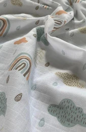 Müslin Battaniye Bebek Örtüsü 80x80 - 3